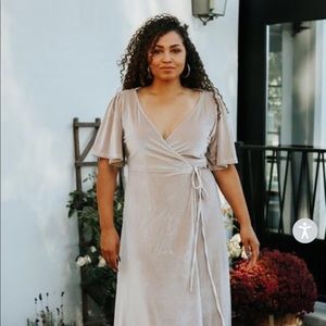 Never used velvet wrap dress - medium maxi